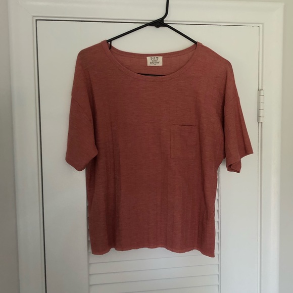 Project Social T Tee with Front Pocket Size Medium - Rust Color. - Picture 3 of 4